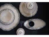 Набор глубоких тарелок Gien Filet Acapulco фаянс белый, темно-бирюзовый Фото 4