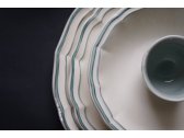 Набор суповых тарелок Gien Filet Céladon фаянс белый, светло-бирюзовый Фото 4