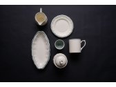 Чайная пара для завтрака Gien Filet Céladon фаянс белый, светло-бирюзовый Фото 3