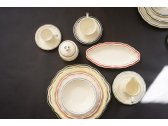 Набор суповых тарелок Gien Filet Céladon фаянс белый, светло-бирюзовый Фото 17