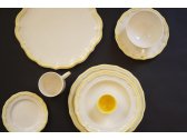 Набор десертных тарелок Gien Filet Citron фаянс белый, лимонный Фото 5