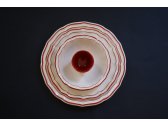 Блюдо глубокое круглое Gien Filet Rouge фаянс белый, красный Фото 4