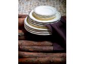 Набор обеденных тарелок Gien Filet Taupe фаянс белый, тортора Фото 3