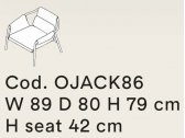 Кресло с обивкой Tacchini Jacket металл, ткань Фото 2
