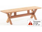 Скамейка деревянная WArt Cross Bench 160 ироко Фото 1