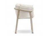 Кресло металлическое с подушкой PEDRALI Lamorisse алюминий, ткань песочный, белый Фото 5