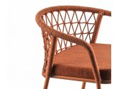 Кресло плетеное барное с подушкой PEDRALI Panarea сталь, роуп, ткань терракотовый Фото 10