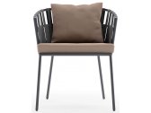 Кресло плетеное с подушками Aurica Бора-Бора нержавеющая сталь, роуп, акрил коричневый Фото 3