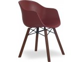 Кресло пластиковое PAPATYA Globe-K Wox Iroko ироко, металл, стеклопластик натуральный, кирпично-красный Фото 1