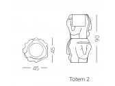 Кашпо пластиковое светящееся SLIDE Threebu Totem Pot 2 Lighting полиэтилен белый Фото 2