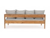 Диван деревянный с подушками Garden Relax Kobo тик, олефин натуральный, бежевый Фото 3