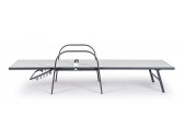 Шезлонг-лежак металлический Garden Relax Arent сталь, текстилен антрацит, светло-серый Фото 5