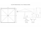 Зонт профессиональный THEUMBRELA SEMSIYE EVI Lux Telescopic алюминий, полиэстер бежевый Фото 2