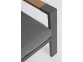 Комплект металлической лаунж мебели Garden Relax Einar алюминий, ДПК, ткань антрацит, тик, темно-серый Фото 10