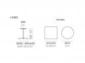 Подстолье металлическое PEDRALI Fluxo алюминий, сталь темно-бежевый Фото 2