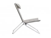 Кресло-шезлонг металлическое складное Gaber Coraline металл, акрил, пенополиуретан белый, лен Фото 10