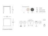 Стол пластиковый обеденный Scab Design Timo алюминий, полипропилен лен Фото 2