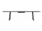 Стол с каналом для протяжки проводов PEDRALI Arki-Table CC Compact сталь, алюминий, компакт-ламинат HPL антрацит Фото 1