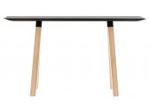 Стол барный ламинированный PEDRALI Arki-Table Wood дуб, алюминий, компакт-ламинат HPL беленый дуб, черный Фото 1