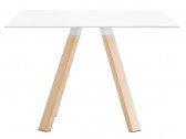 Стол ламинированный PEDRALI Arki-Table Wood дуб, компакт-ламинат HPL беленый дуб, белый Фото 1
