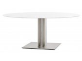 Стол ламинированный PEDRALI Inox Table нержавеющая сталь, компакт-ламинат HPL матовый стальной, белый Фото 1