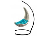 Кресло плетеное подвесное DW Hammock сталь, искусственный ротанг, полиэстер белый Фото 5