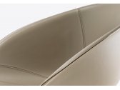 Кресло барное с регулировкой высоты PEDRALI Gliss сталь, натуральная кожа хромированный, хаки Фото 9