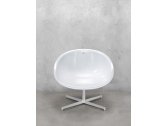 Кресло вращающееся пластиковое PEDRALI Gliss Lounge  алюминий, сталь, технополимер белый Фото 11