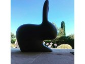 Стул пластиковый Qeeboo Rabbit полиэтилен черный Фото 14