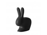 Стул пластиковый Qeeboo Rabbit полиэтилен черный Фото 4