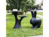 Стул пластиковый Qeeboo Rabbit полиэтилен черный Фото 7