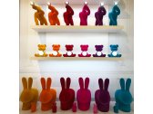 Стул пластиковый Qeeboo Rabbit Velvet Finish полиэтилен оранжевый Фото 19