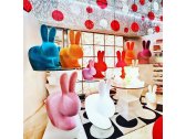 Стул пластиковый Qeeboo Rabbit Velvet Finish полиэтилен оранжевый Фото 22