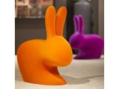 Стул пластиковый Qeeboo Rabbit Velvet Finish полиэтилен оранжевый Фото 11