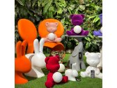 Стул пластиковый Qeeboo Rabbit Velvet Finish полиэтилен оранжевый Фото 30