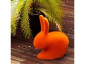 Стул пластиковый Qeeboo Rabbit Velvet Finish полиэтилен оранжевый Фото 9