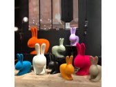 Стул пластиковый Qeeboo Rabbit Velvet Finish полиэтилен оранжевый Фото 34