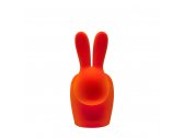 Стул пластиковый Qeeboo Rabbit Velvet Finish полиэтилен оранжевый Фото 5