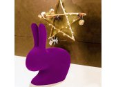 Стул пластиковый Qeeboo Rabbit Velvet Finish полиэтилен фиолетовый Фото 7