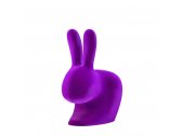 Стул пластиковый Qeeboo Rabbit Velvet Finish полиэтилен фиолетовый Фото 5