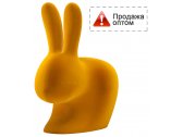 Стул пластиковый детский Qeeboo Rabbit Baby Velvet Finish полиэтилен темно-золотой Фото 1