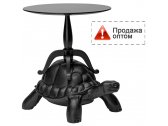 Столик деревянный кофейный Qeeboo Turtle Carry полиэтилен, дерево черный Фото 1