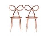 Комплект пластиковых стульев Qeeboo Ribbon Metal Finish Set 2 полипропилен розовое золото Фото 5