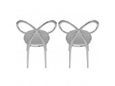 Комплект пластиковых стульев Qeeboo Ribbon Metal Finish Set 2 полипропилен серебристый Фото 5