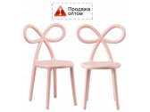 Комплект пластиковых детских стульев Qeeboo Ribbon Baby Set 2 полипропилен розовый Фото 1