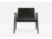 Лаунж-кресло с обивкой PEDRALI Malmo ясень, натуральная кожа черный ясень, черный Фото 4