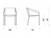 Кресло плетеное Ethimo Allaperto Bistro тик, алюминий, роуп кофейный, серый Фото 2