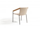 Кресло плетеное Ethimo Allaperto Bistro тик, алюминий, роуп кофейный, серый Фото 7