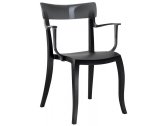 Кресло пластиковое PAPATYA Hera-K стеклопластик, поликарбонат черный, дымчатый Фото 1