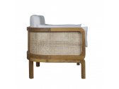 Кресло лаунж с подушкой Giardino Di Legno Dual тик, натуральный ротанг, акрил Фото 5